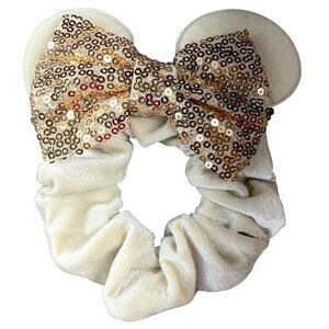 Minnie Mouse Ears Scrunchies Gold Sequins Hair Bow Hair Care Hair Accessories